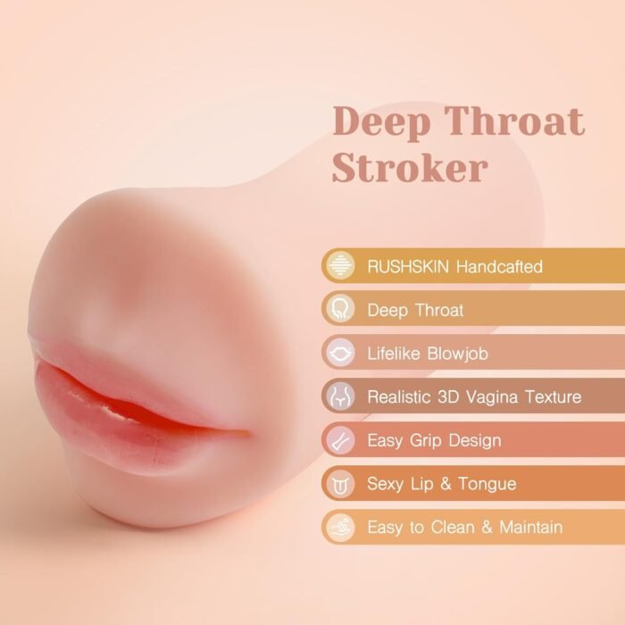 Tracy's Dog Male Masturbators, Deep Throat Blow Job Signature Stroker, Sex Toys for Men, Realistic RUSHSKIN Close-Ended Pocket Pal Oral Adult Toy for Man Masturbation - Image 2