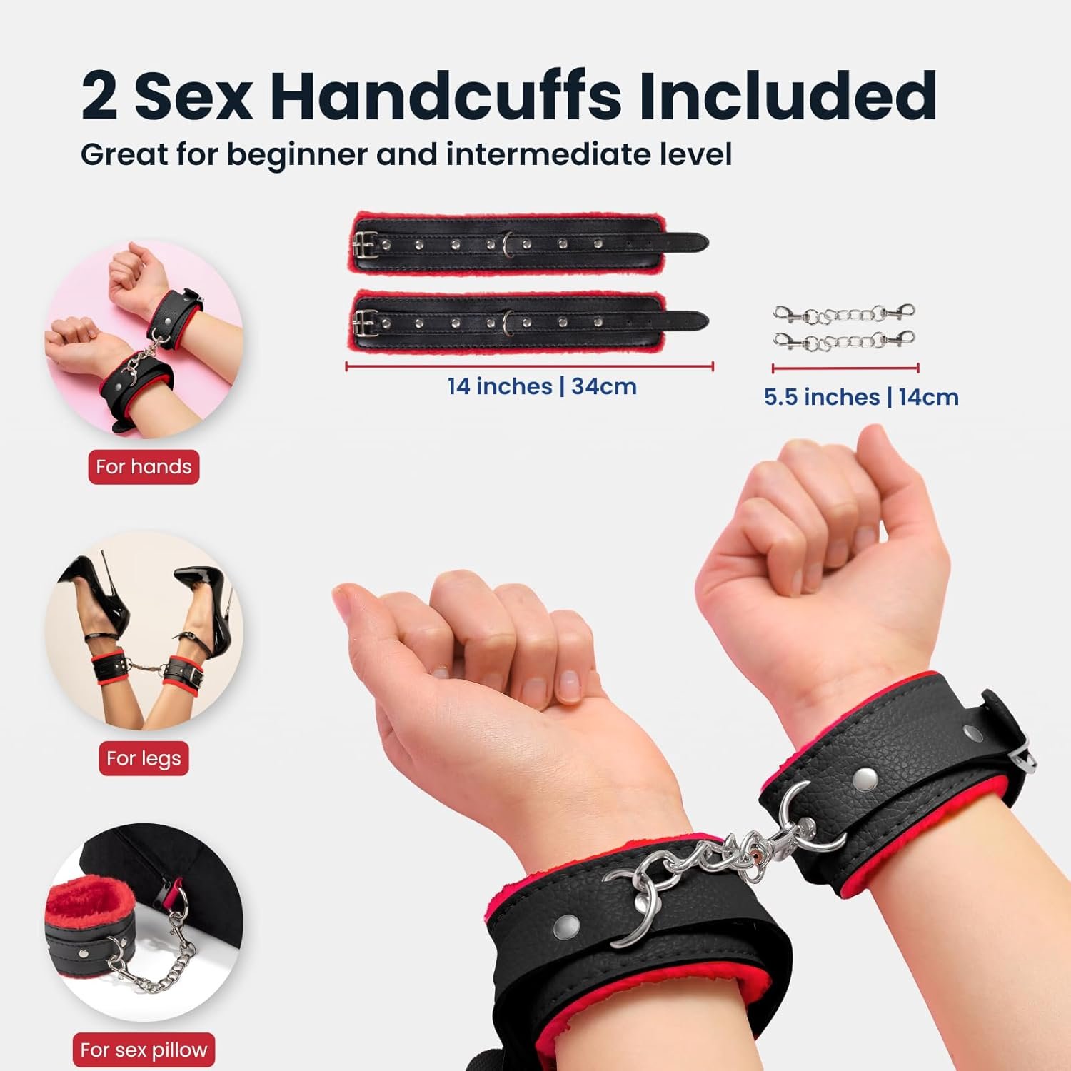 Sex Position Pillow Couple Sex Toys, Sex Funtiure Sex Pillow Sex Products for Adult Couples, Sex Cushion Sex Accessories Sex Handcuffs BDSM Kit - Image 6