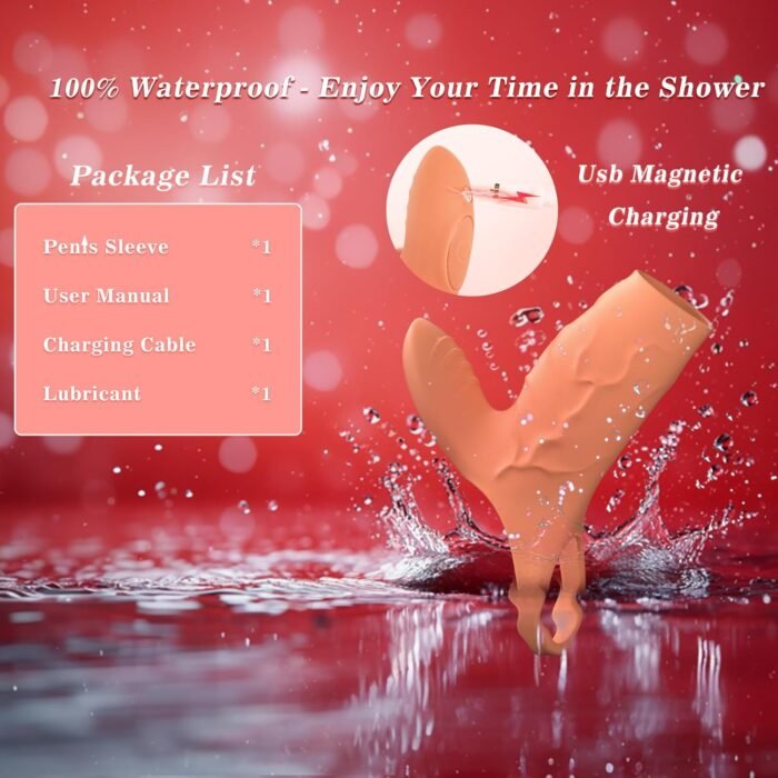 Vibrating Penis Sleeve Cock Ring with Clitoral Stimulator, Penis Ring Vibrator Extender for G Spot Stimulation, Couples Adult Sex Toys for Men Women, MHYNNR Girth Enhancer Sleeve Male Couple Sex Toy - Image 7