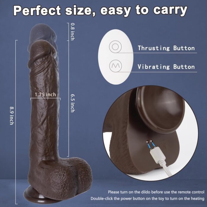 8.9“ Thrusting Dildo Vibrator Sex Toys - App Remote Control Realistic Dildos with 9 Vibrating & 3 Thrusting Modes G Spot Dildo with Strong Suction Cup Adult Toys for Stimulation for Women Couples - Image 7