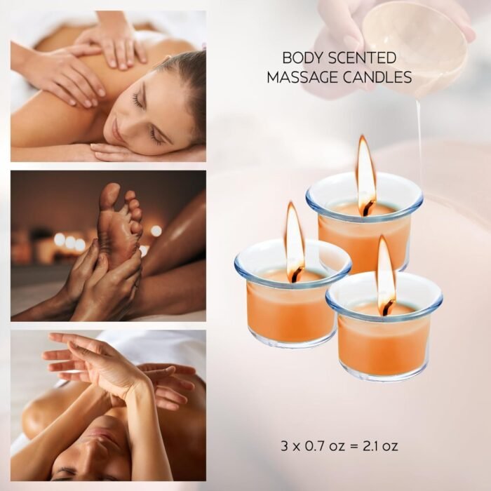 HOT Flowers Charm Body Massage Candle – Beeswax Coconut Oil Cocoa Butter Made - Fruit Fragrance - Low Heat Oil Warmer - 20g (1) - Image 5