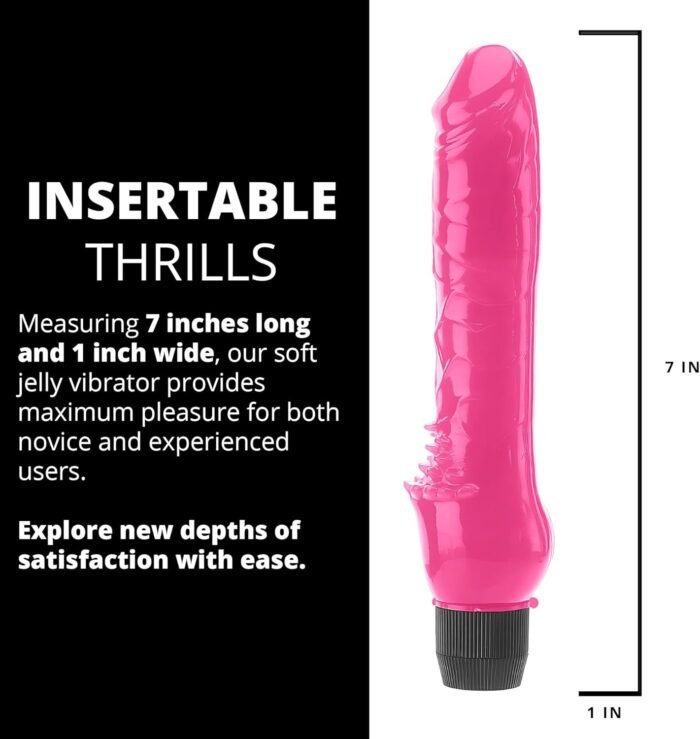 Adam and Eve Slim Pink Pleaser Vibrator Dildo, Realistic Battery Operated Thrusting Stimulator, Insertable Female Sex Toy, Waterproof & Powerful Vibration for Clitoral, Anal, & G Spot, Valentine's Day - Image 4