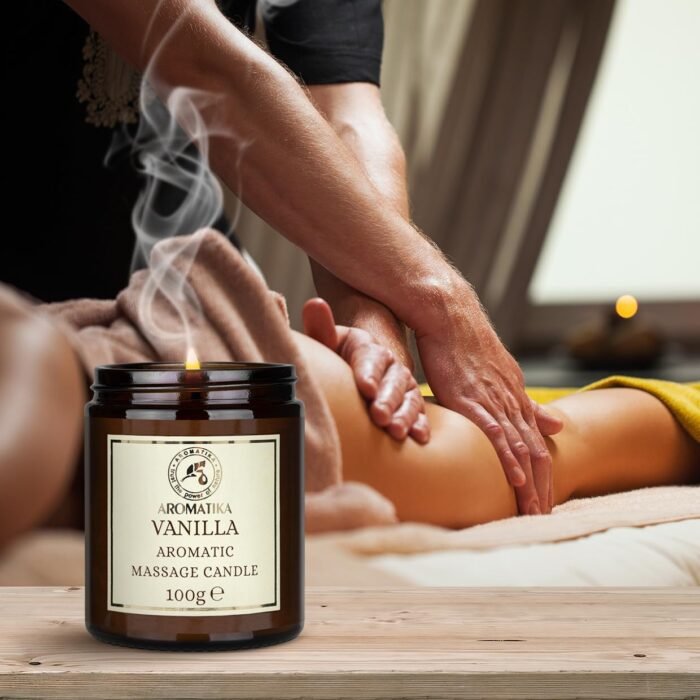 Scented Massage Candle Vanilla - Relaxing Massage Candle - Soy Wax Candle 3.5Oz - Massage Candle with Coconut and Almond Oils - Vanilla Oleoresin - Body Care - Calming - Beauty - Aromatherapy - Image 7