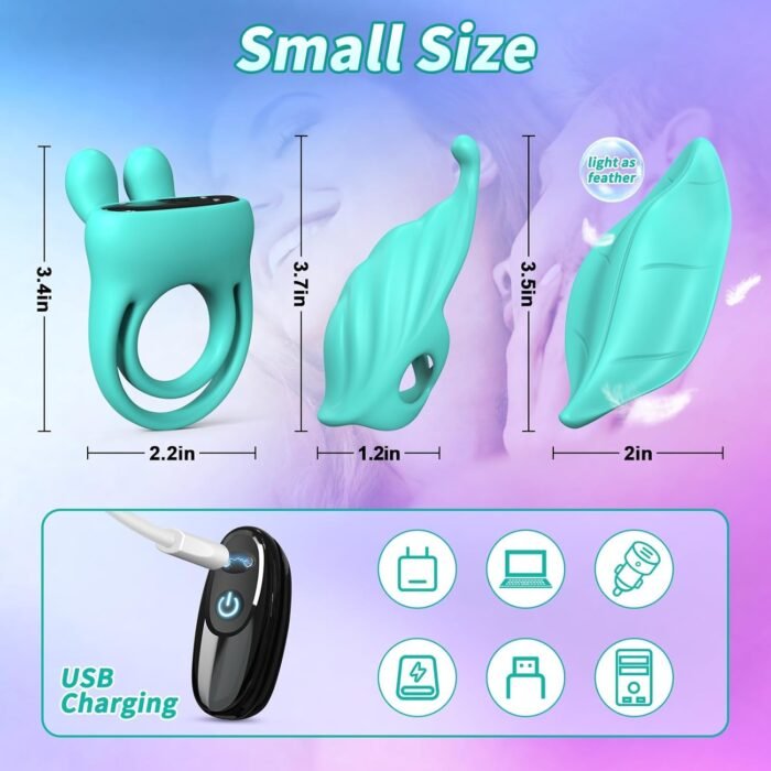 Vibrating Cock Ring 3 Pcs Couples Sex Toys with App Remote Control Clitoral Stimulator Panty Vibrator Finger Vibrator Mini Bullet Vibrator Pleasure Penis Ring Vibrator Adult Sex Toys for Women - Image 5