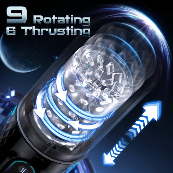 Automatic Male Masturbator Penis Pump - Upgraded Male Sex Toys for Men with 9 Sucking & Thrusting & Rotating Modes, Adult Toys Pocket Pussy Male Stroker Sex Toy Machine Blowjob Male Masturbators - Image 3