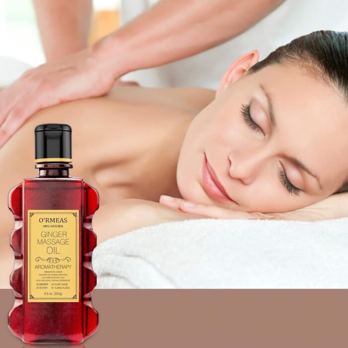 Ginger Massage Oil for Relaxing Muscles Massage Oil for Massage Body Oil for Skin Moisturizing for Men and Women 8.8 oz - Image 5