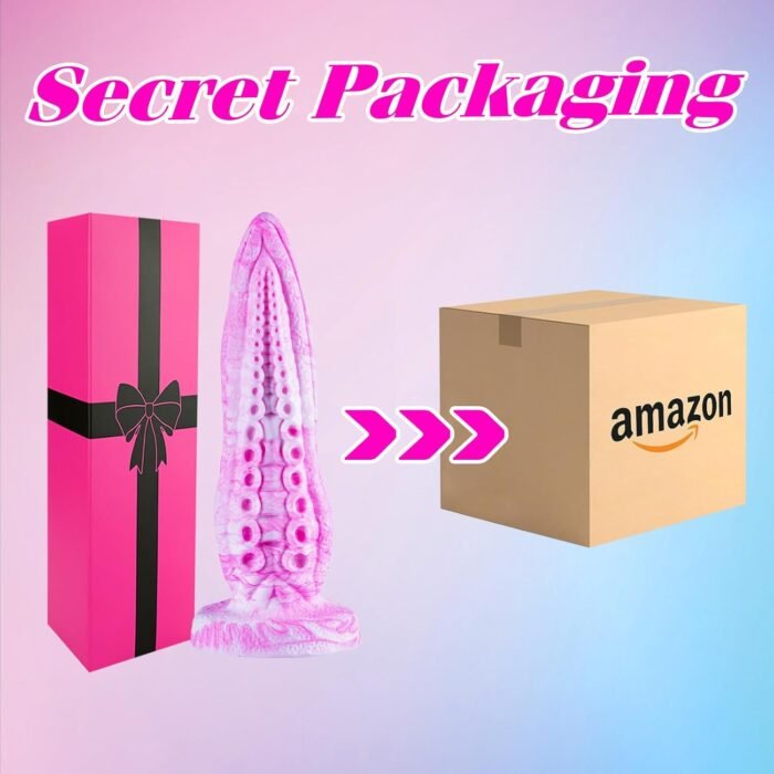 5 Inch Small Tentacle Octopus Dildo Cute Anal Plug with Suction Cup, 6 Inch Realistic Monster Dildo Anal Stretcher for Beginners, Silicone Fantasy Bad Dragon Dildo Sex Toy for Gay Men Women Pink - Image 7