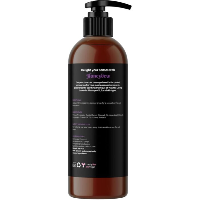 Tempting Lavender Massage Oil for Couples - Aromatherapy Sensual Massage Oil for Date Night with Lavender Essential Oil and Sweet Almond Oil - Vegan Non Staining Non Greasy Smooth Gliding Formula - Image 5