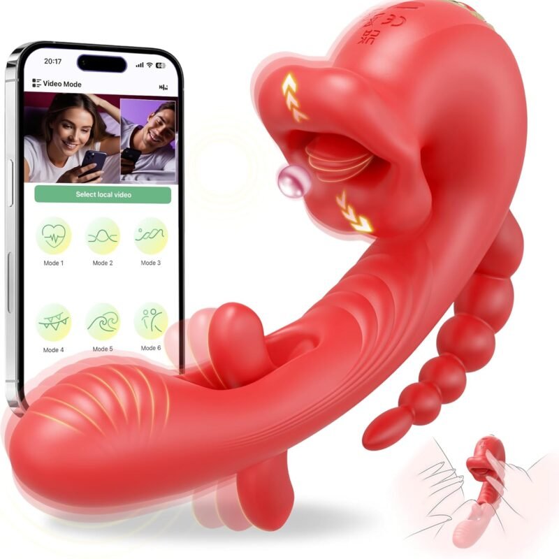 Vibrator Adult Sex Toys Women - Rose Sex Toy, Thrusting Dildo Vibrators Tongue Toy for Women, 9 Flapping&Vibrating&Clitoral Stimulator Mode, Adult Toys Sexual Pleasure Tools for Women Couples Games