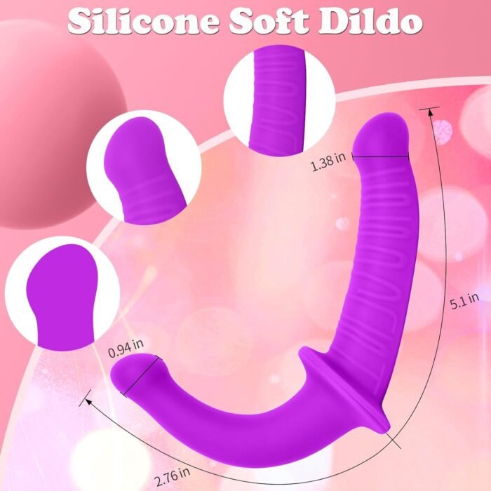 Strap On Dildo Couple Sex Toys - Double Ended Dildo Silicone Big Dildo Anal Dildo Strap On Harness Wearable Pegging Dildo G-spot Stimulation, Adjustable Harness Adult Toys for Women Couple Lesbian - Image 4