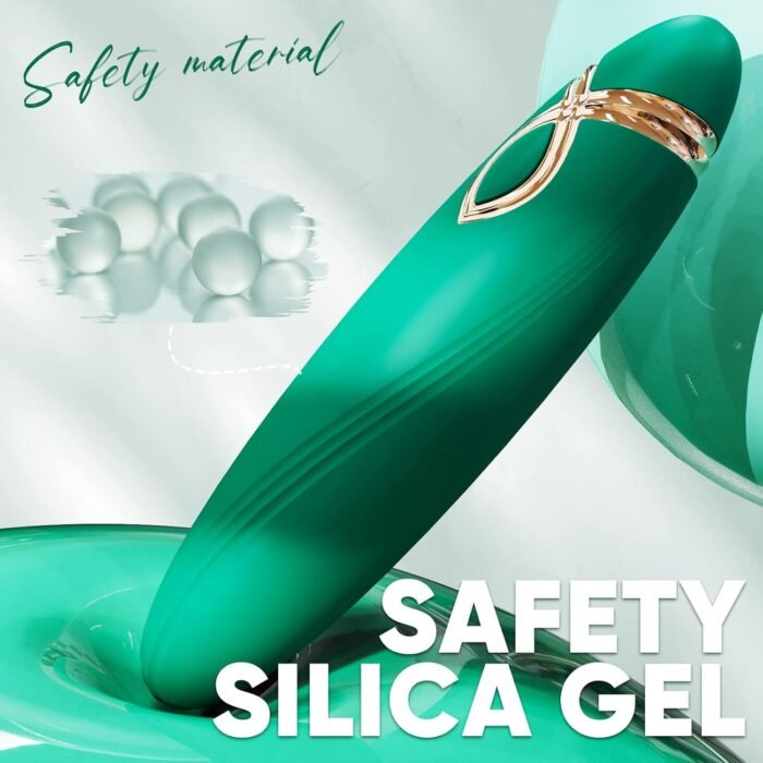 FEOYA Mini Bullet Vibrator for Women Masturbation, Precise Vagina Nipples Clitoral Stimulator with 9 Vibration Modes, Vibrating Finger Massager Adult Sex Toy for Women and Couples, Green - Image 3