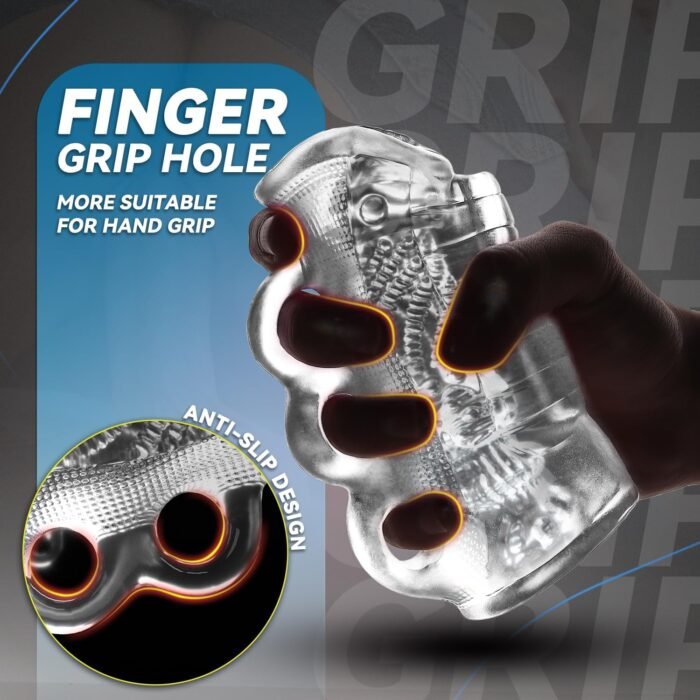 Male Masturbator Couple Foreplay Sex Toys, Manual Sucking Insertion Male Sex Toy, Realistic Pussy Blowjob Stroker with Vaginal Spiral Texture,TOHERXIZ Fleshy Penis Training Sex Toys for Men - Image 2