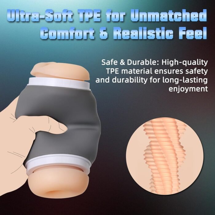 Male Masturbator Sex Toys for Men - Dual Open Ended Stroker Penis Training Device, Hands-Free Blowjob Masturbation Cup, Full-Tunnel Design, Extender for Prolong Endurance Adult Sex Toys & Games - Image 2