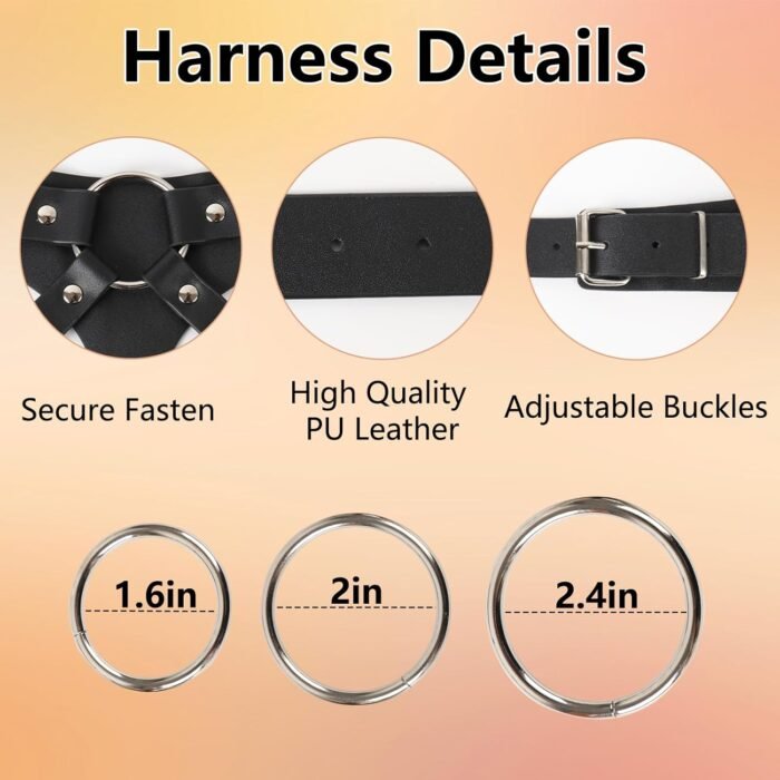 Strap On Dildo Harness Sex Toys for Pegging, Wearable Strapon Harness Thigh Sling with 7 Inch Realistic Suction Cup Dildo Lesbian Toy, Adjustable Strapless Strapon G-Spot Adult Toys for Women Couples - Image 3