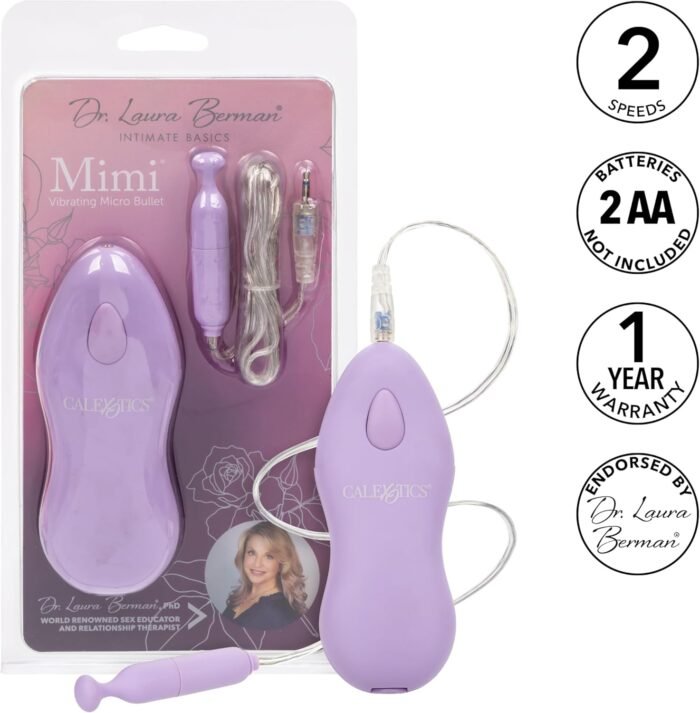 CalExotics Dr. Laura Berman Intimate Basics Mimi - Waterproof Bullet Vibrator - Adult Toys for Couples - Pocket Massager - Purple - Image 3