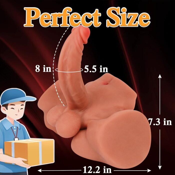 4.6LB Male Sex Doll with Realistic Dildo, Adult Torso Sex Dolls Huge Dildo for Female Masturbation, Anal Butt for Gay Sex Toys, Adult Sex Toy Unisex Masturbator Sex Doll for Gay Couple Women - Image 3
