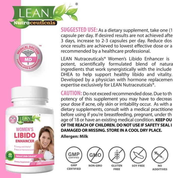 Libido Booster for Women, Maca Root Fenugreek Tongkat Ali Horny Goat Weed Female Energy Enhancer, Hormone Harmony Balance Mood Support Menopause Panax Ginseng DHEA Boron Supplement Pills, 30 Capsules - Image 7