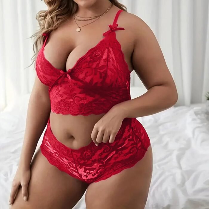 Women Sexy Lace Chemise Babydoll Adjustable Strappy Front Open Closure Mini Dress High Waisted Nightwear Negligee - Image 2