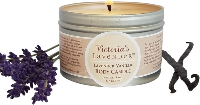 Vanilla Lavender Massage Oil Candle Wax — Aromatherapy Candle That Turns Into Massage Oil, Candle Massage Wax for Relaxation, Travel Size Massage Oil Body Candle by Victoria's Lavender - (8 Oz) - Image 7