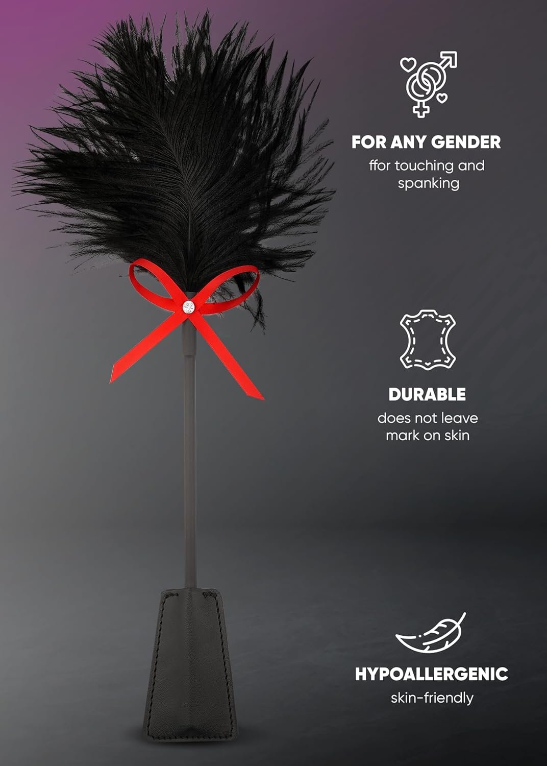 BDSM Fluffy Handcuffs - Sex Fuffy Wrist Handcuffs - Spanking Feather Tickler French Crop - Bondage Satin Eye Mask - Image 5