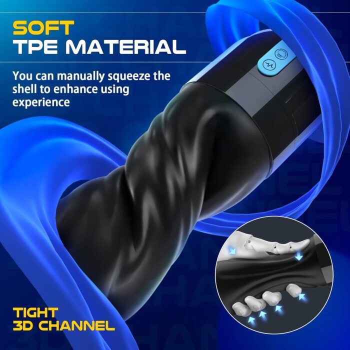 Male Adult Sex Toys for Men, Movakativ Sucking Male Masturbator Penis Pump with 10 Vibration & 5 Suction, Super Soft TPE Channel Vibrating Hands Free Male Masturbators Cup Men Sex Toy Machine - Image 2
