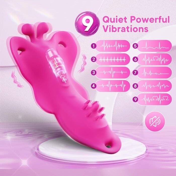 Thong Panty Wearable Vibrator Adult Sex Toys for Women, APP Control Clitoris Stimulator Novelties Adult Toys with 9 Vibration Modes, Mini Discreet Butterfly Vibrator Rose Sex Toy for Women and Couple - Image 3