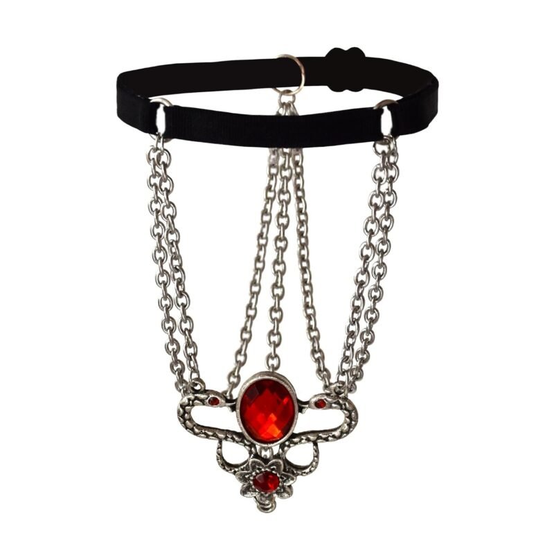 Penis jewelry, intimate jewelry for men - Cock chain jewelry with snakes - Erotic Valentine gift for him (silver)