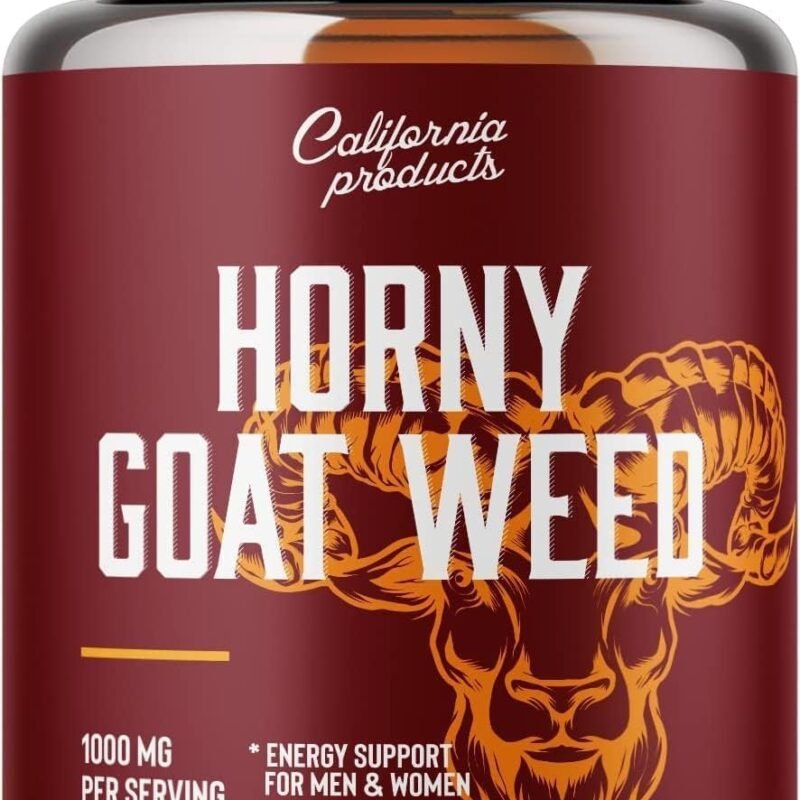 Horny Goat Weed For Women and Men - Herbal Complex Blend Supplement with Saw Palmetto Extract Ginseng Maca Root and Tongkat Ali Powder - Mens Prostate Health Supplement with Horny Goat Weed Extract