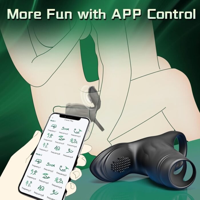 Penis Sleeve Vibrating Cock Ring with Clitoral & G Spot Dual Stimulator, APP Control Penis Ring Extender Vibrator with 10 * 10 Vibration Modes, Cock Sleeve Couples Kinky Adult Sex Toys for Men - Image 6
