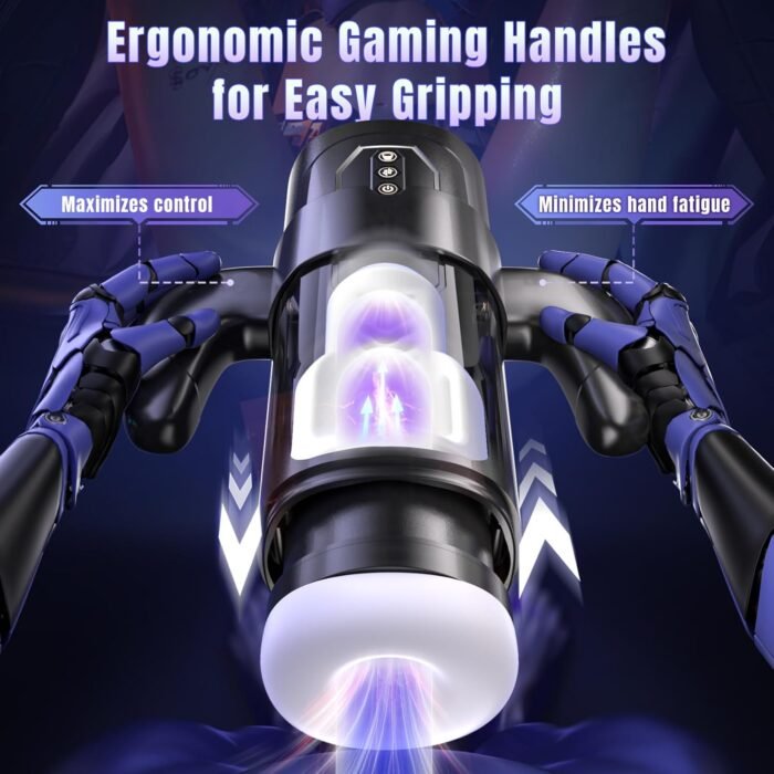 Cafatop Male Masturbator Sex Toys- Electric Men Sex Toys with 6 Thrusting & 3 Suction, Automatic Sucking Male Masturbation Cup with Handle, Penis Pump Pocket Pussy Stroker Vibrator for Adult Men - Image 4