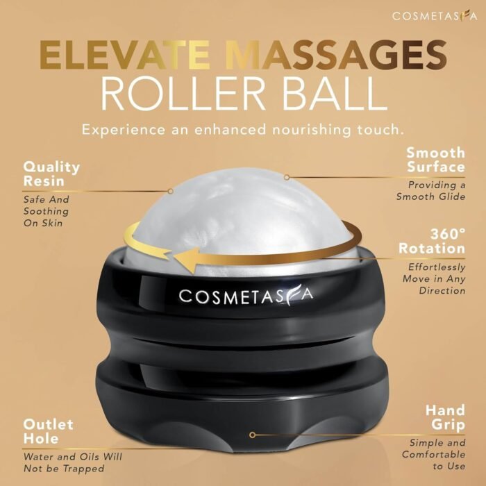 Natural Nourishing Massage Oil with Massage Roller Ball - Therapeutic Citrus & Coconut Massage Oils with Rejuvenating, Hydrating & Aromatic Essential Oils for Dry Skin, Soothes Muscle & Joints 8.8 oz - Image 3