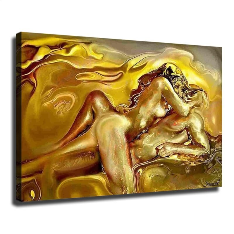 Sex Erotic Mature Nude Women Sensual Modern Art Oil Painting Original Erotic Art Sex Wall Art Bedroom Decor Sex Art Gift for Her Female Nude (20×30inch,Unframed)