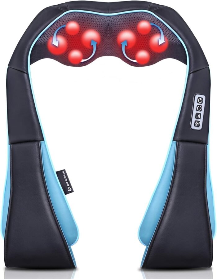 Mo Cuishle Shiatsu Neck and Shoulder Massager with Heat – Deep Kneading Massage for Relaxation – Ideal for Christmas, Mother's Day, Father's Day, Gifts for Men, Women, Mom and Dad