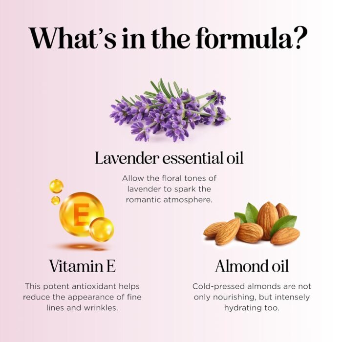Tempting Lavender Massage Oil for Couples - Aromatherapy Sensual Massage Oil for Date Night with Lavender Essential Oil and Sweet Almond Oil - Vegan Non Staining Non Greasy Smooth Gliding Formula - Image 4
