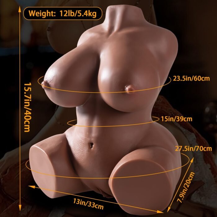 12lb Torso Sex Doll Male Masturbator with Boobs Anal Vagina Sex Stroker Realistic Big Butt Sex Dolls Torso Female Ass Masturbators Sex Toys Men Masturbation Adult Toys Men’s Sex Dolls Pocket Pussy - Image 6