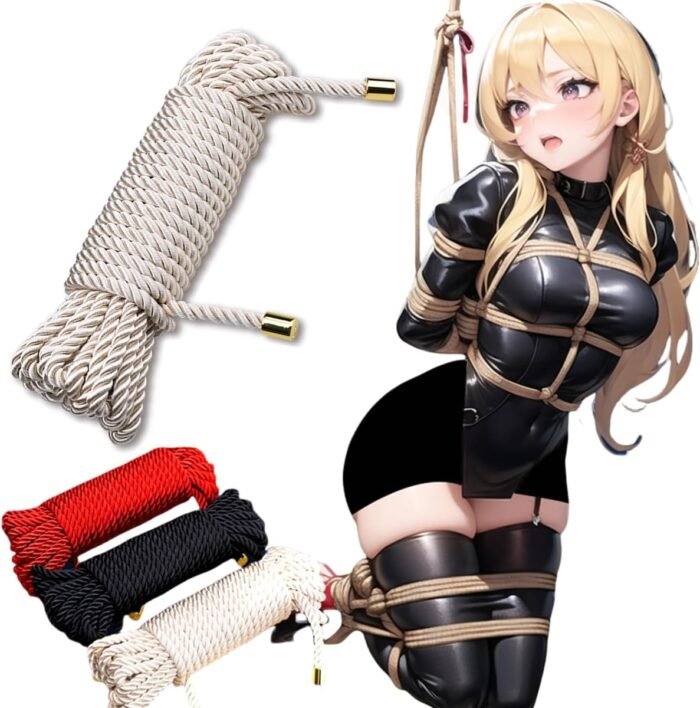 BDSM Shibari Bondage Rope Sex Gear, 32.8 Feet/10 Meter (Golden)
