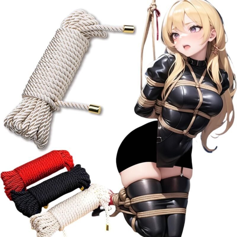 BDSM Shibari Bondage Rope Sex Gear, 32.8 Feet/10 Meter (Golden)