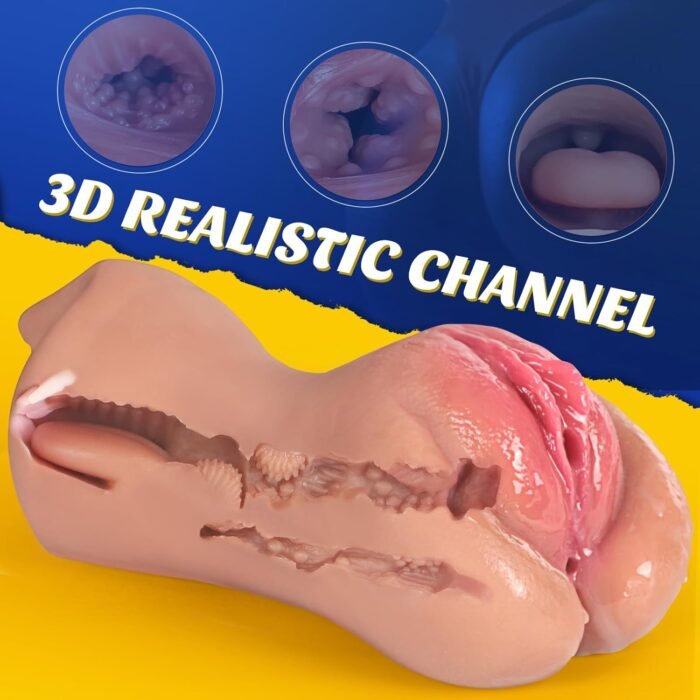 Pocket Pussies Male Sex Toy - 3 in 1 Fake Pussy Realistic Pocket Pussy Blowjob Male Sex Doll, Male Masturbator Stroker, Sex Dolls Masturbator Vagina Toy with Deep Vagina Anus & Lifelike Mouth - Image 5