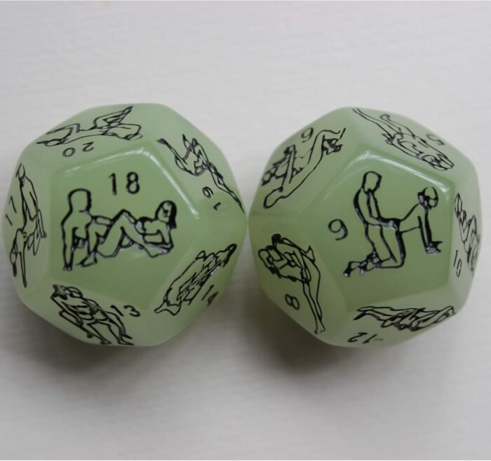 2 Pcs Glow in The Dark Dice Set,Sex Dice for Couples Naughty, Dice Game Set for Adult to Make - Image 6