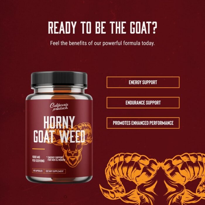 Horny Goat Weed For Women and Men - Herbal Complex Blend Supplement with Saw Palmetto Extract Ginseng Maca Root and Tongkat Ali Powder - Mens Prostate Health Supplement with Horny Goat Weed Extract - Image 5