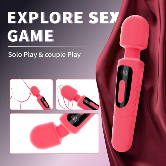 Adult Sex Toys Dildo for Women, Clitoral G-spot Vibrator with 30 Powerful Vibration Modes, Wand Massager with Display for Clitoral Vaginal and Nipple Stimulation for Couples - Image 2