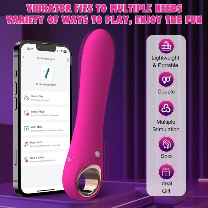 Adult Sex Toys Dildo - APP Control G Spot Dildos Vibrator for Woman, Clitoral Stimulator with 10 Vibration Modes, Adult Toys for Women and Couples(APP Pink) - Image 7