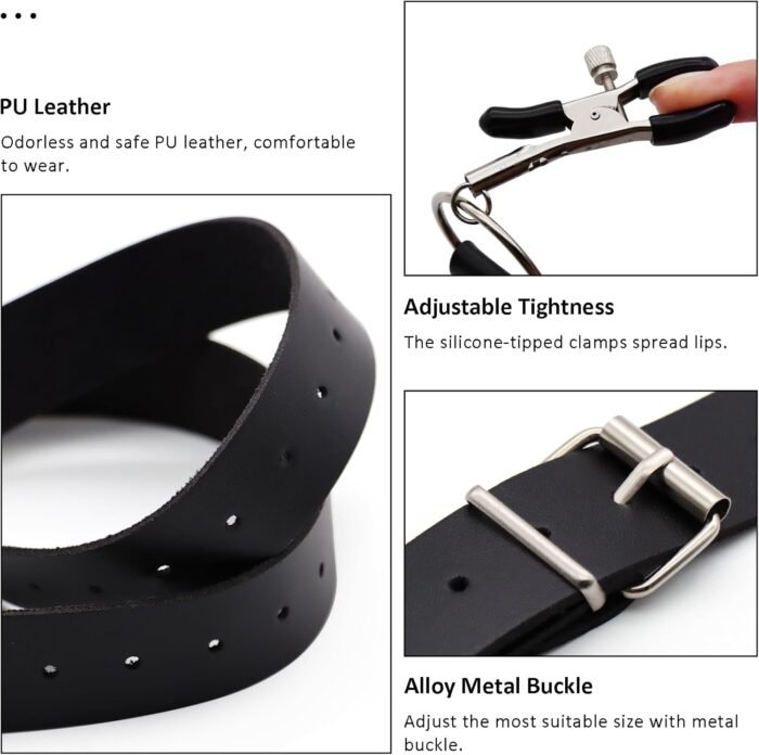 BDSM Bondage Adult Sex Toys & Games Sex Things for Couples Kinky Sexual Pleasure Tools for Women Bondage Gear Accessories Vagina Pussy Clit Stimulator Nipple Clamps Labia Spreader Straps - Image 6