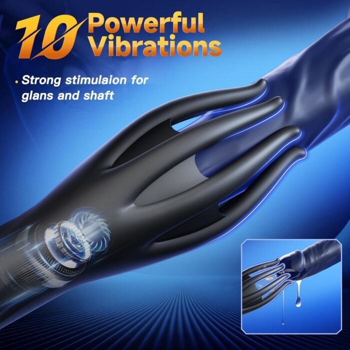 Male Masturbator Male Sex Toys for Men Adult Toys for Men with 10 Powerful Mens Male Penis Training Vibrator Stroker Sex Toy Masturbators Sex Machine 360 Training Wrap Adult Sex Toys & Games - Image 3