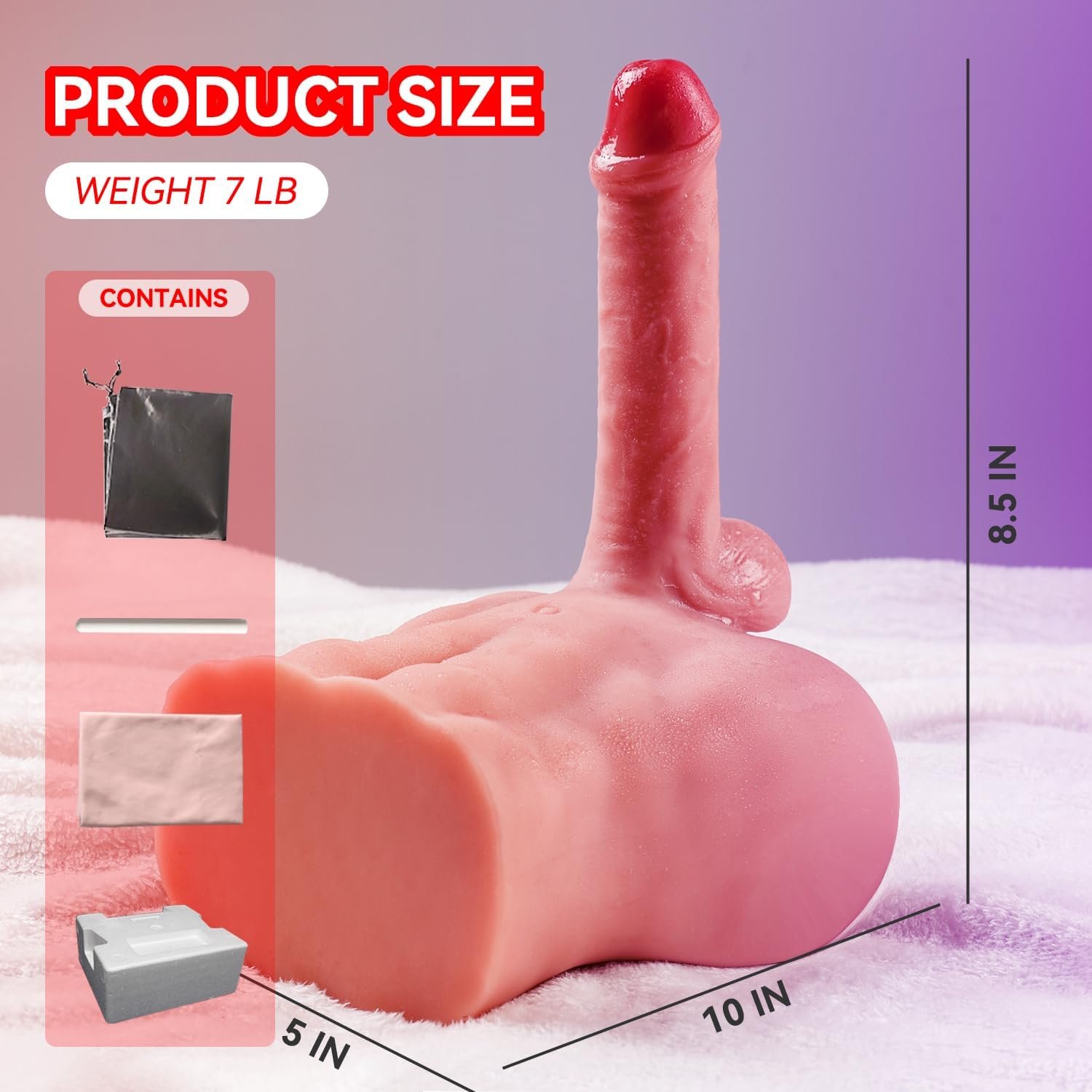 Sex Toy for Women Male Masturbator with 360° Flexible Dildo, Soft Realistic Anal Dildo Hand Free Torso Masturbation with Sexy Butt & 3D Anal Channel Adult Sex Toys & Games for Female Gay - Image 2