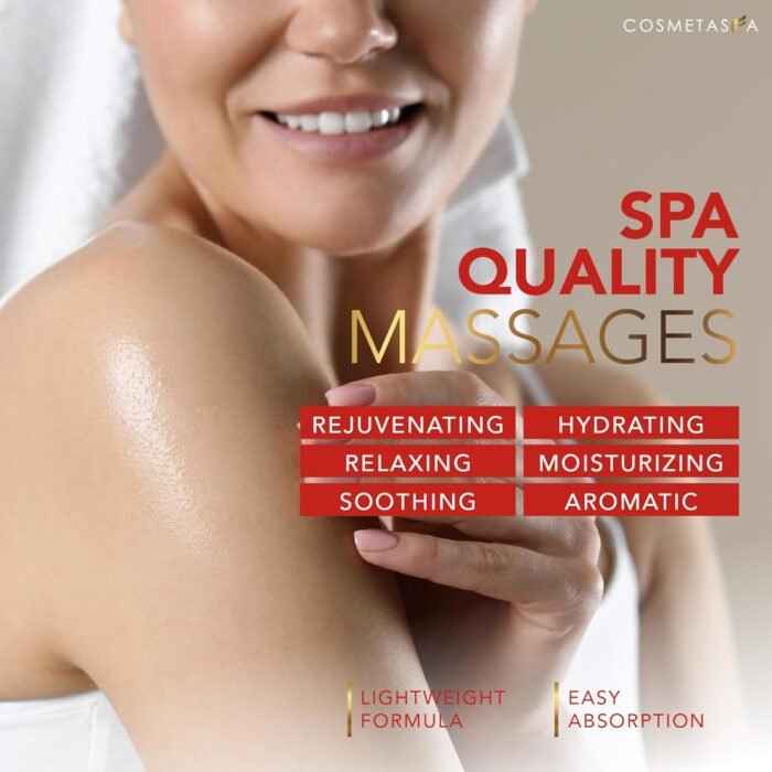 Natural Nourishing Massage Oil with Massage Roller Ball - Therapeutic Citrus & Coconut Massage Oils with Rejuvenating, Hydrating & Aromatic Essential Oils for Dry Skin, Soothes Muscle & Joints 8.8 oz - Image 4