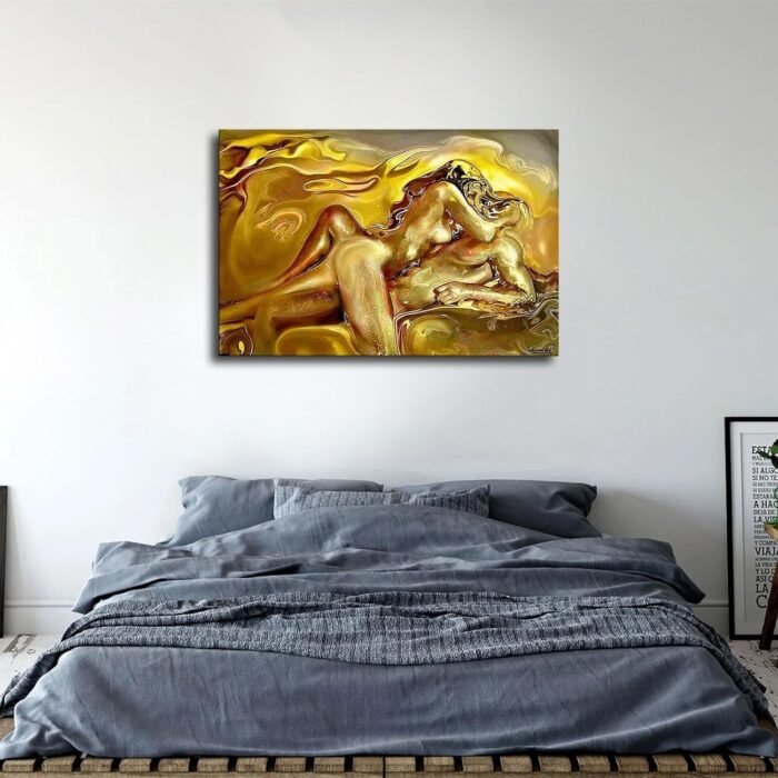 Sex Erotic Mature Nude Women Sensual Modern Art Oil Painting Original Erotic Art Sex Wall Art Bedroom Decor Sex Art Gift for Her Female Nude (20×30inch,Unframed) - Image 3