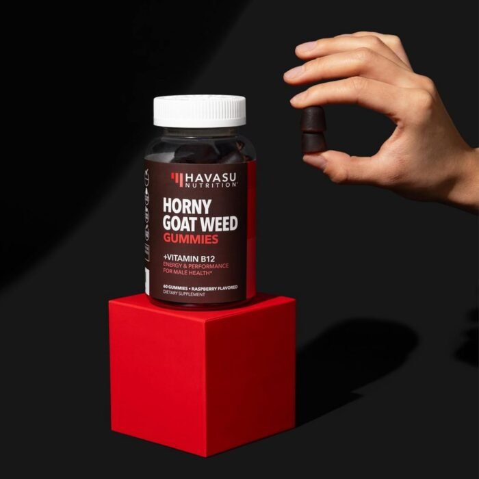 Horny Goat Weed Gummies with Vitamin B12 - Energy, Endurance & Performance Support for Men and Women - 60 Count - Vegetarian-Friendly, Non-GMO, Pectin-Based - Raspberry Flavor, 1 Month Supply - Image 8