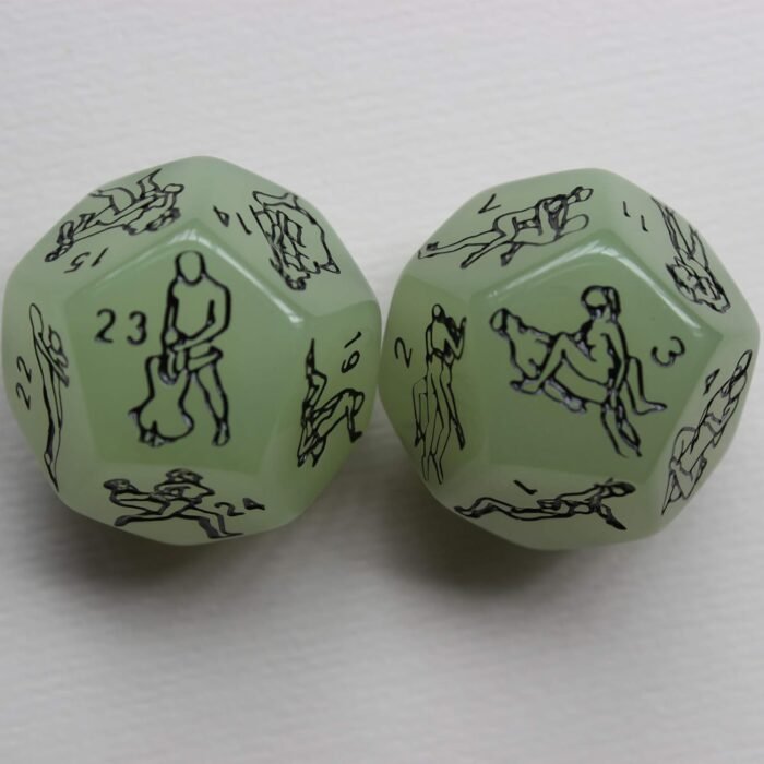 2 Pcs Glow in The Dark Dice Set,Sex Dice for Couples Naughty, Dice Game Set for Adult to Make - Image 7