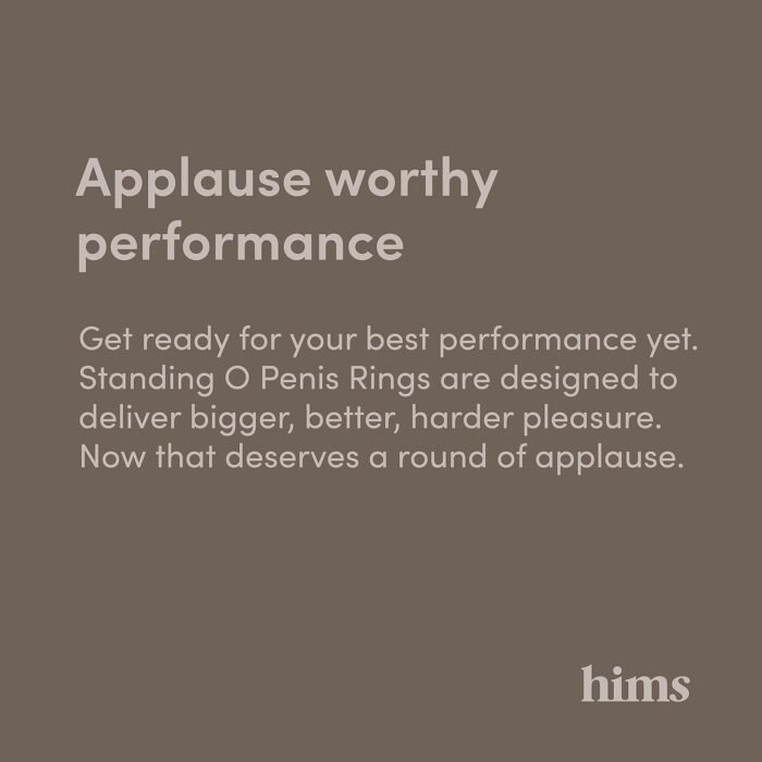 HIMS Standing O Penis Rings - for Bigger, Harder Pleasure - Skin-Safe Silicone Pleasure Rings - Stimulation for You & Your Partner - Mens Sex Toys for Stronger Erection - Penis Ring Set of 2 - Image 6